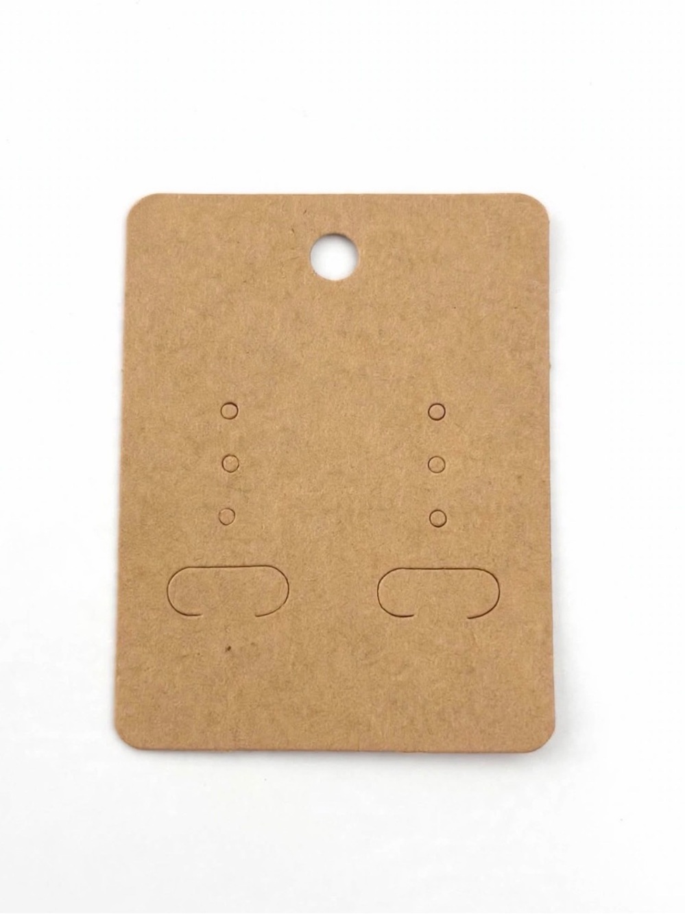 100 pcs Kraft Earring Display Card - Brown